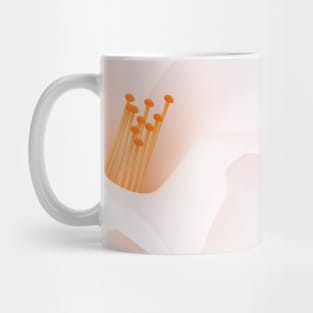 White Orange Flowers Art Mug